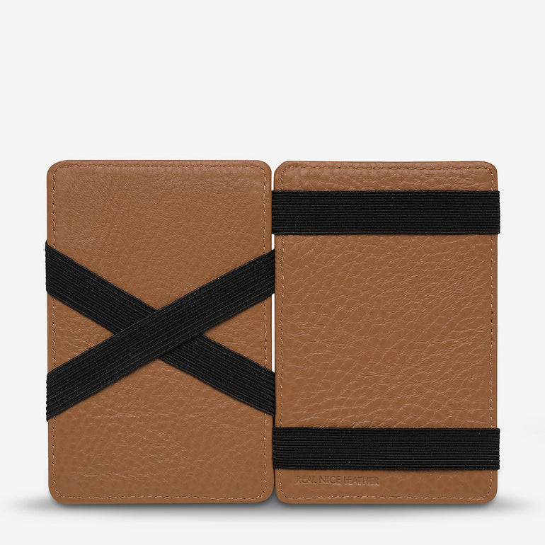 Status Anxiety Magic Flip Men's Leather Wallet Tan