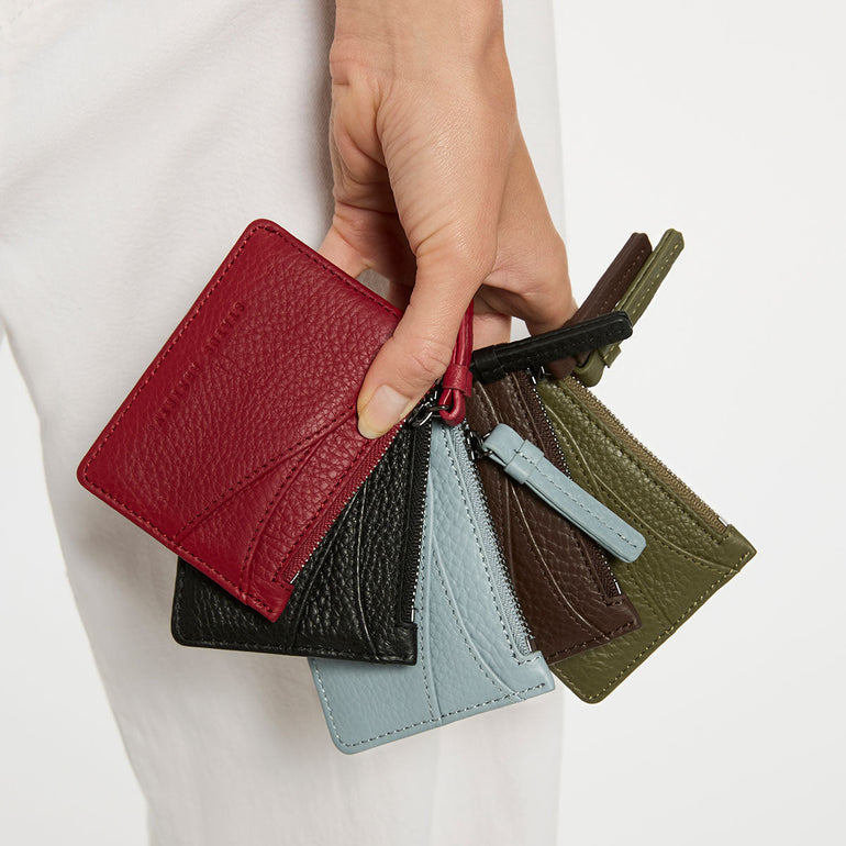 Status Anxiety Hearts Still Beating Leather Wallet Powder Blue