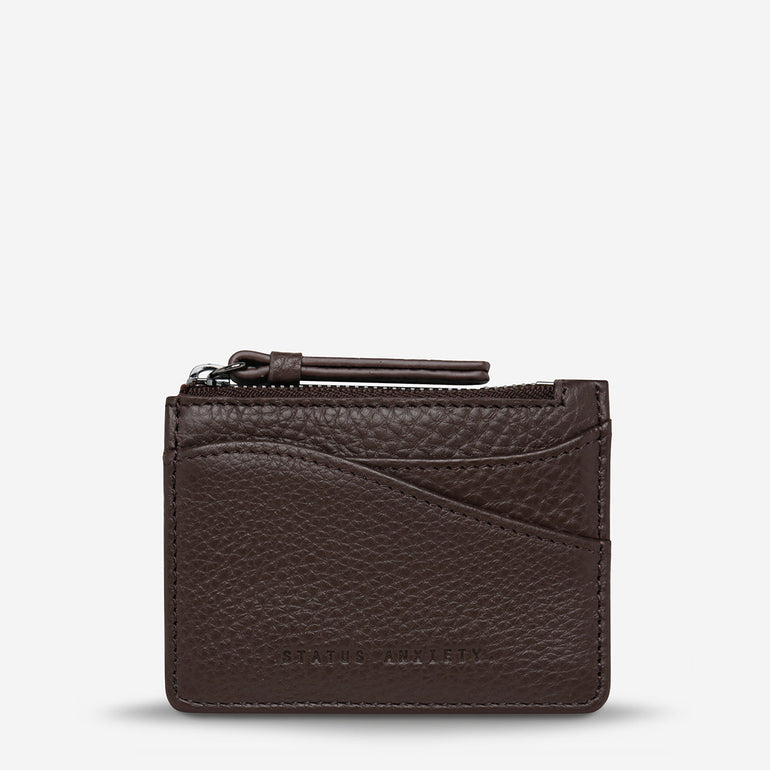 Status Anxiety Hearts Still Beating Leather Wallet Cocoa