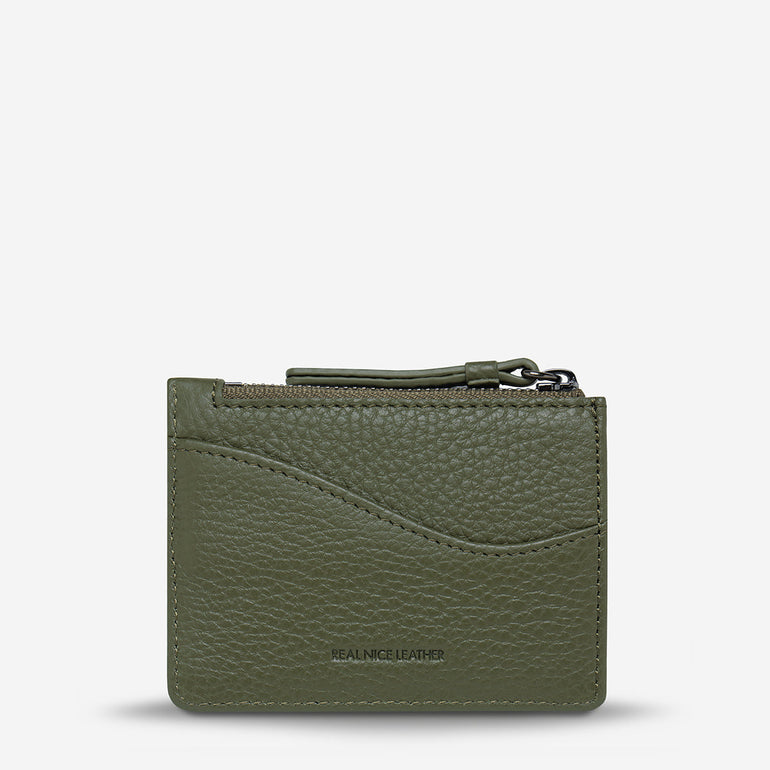 Status Anxiety Hearts Still Beating Leather Wallet Khaki