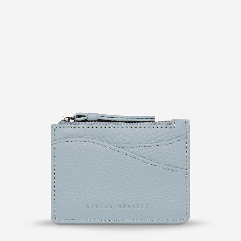 Status Anxiety Hearts Still Beating Leather Wallet Powder Blue