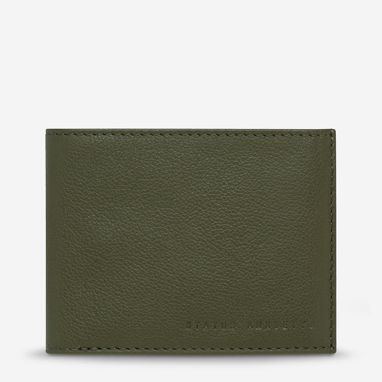 Status Anxiety Noah Men's Leather Wallet Khaki