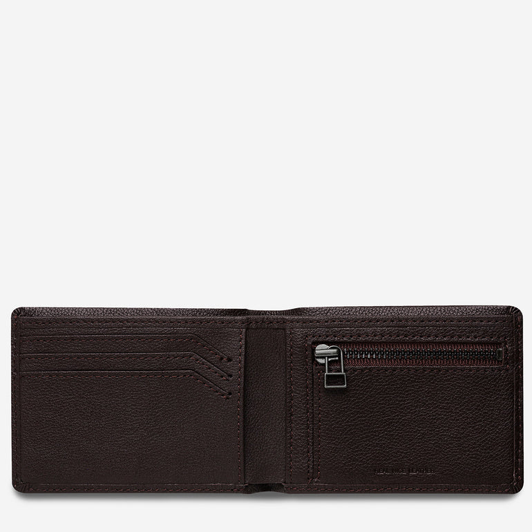Status Anxiety Otis Men's Leather Wallet Chocolate