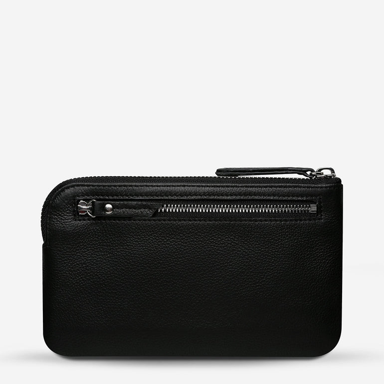 Status Anxiety Smoke and Mirrors Women's Leather Pouch Wallet Black