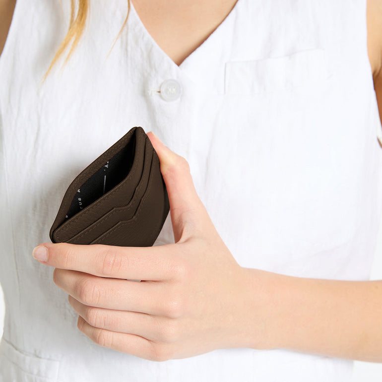 Status Anxiety Together For Now Leather Card Wallet Cocoa