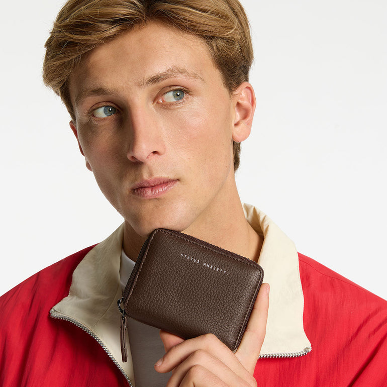 Status Anxiety Wayward Cocoa Leather Wallet For Men
