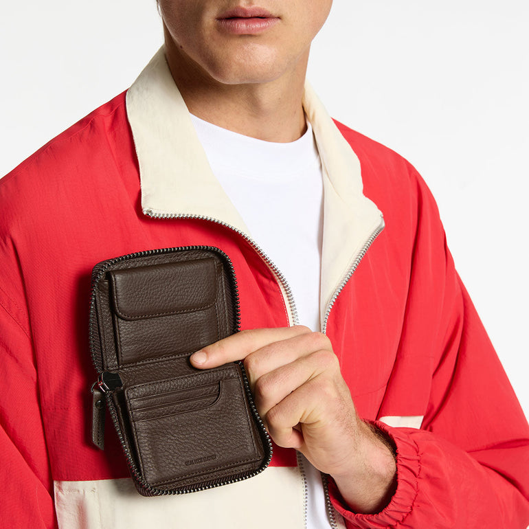 Status Anxiety Wayward Cocoa Leather Wallet For Men