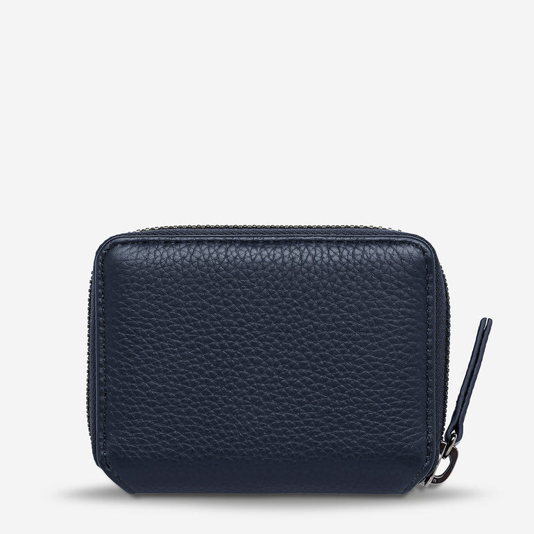 Status Anxiety Wayward Women's Leather Wallet Midnight Blue