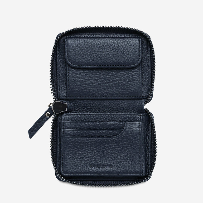 Status Anxiety Wayward Women's Leather Wallet Midnight Blue