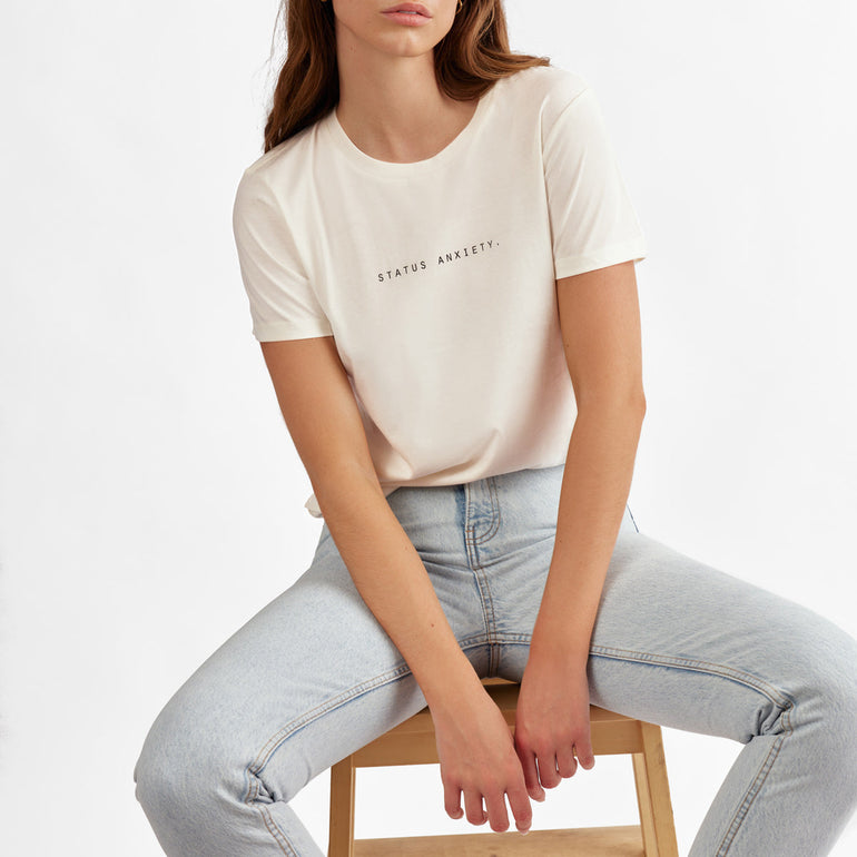 Status Anxiety Think it Over Women's T-shirt Off White