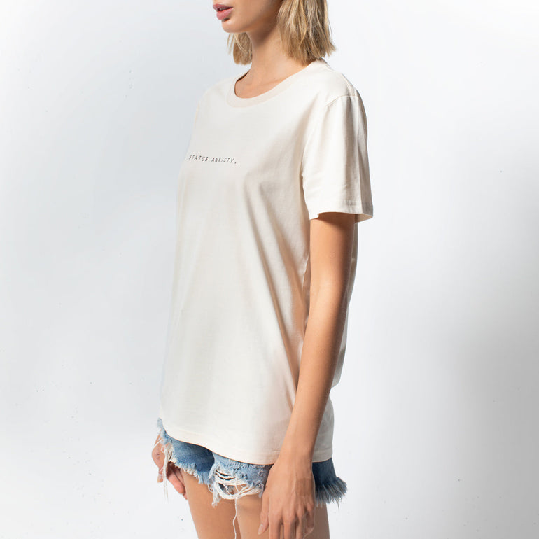 Status Anxiety Think it Over Women's T-shirt Off White